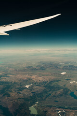 aerial landscape from a plane of Chile