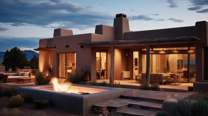 Canvas Print - adobe new mexico house