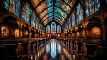 biblical stained glass church