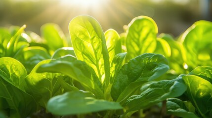 Canvas Print - leaves spinach plant