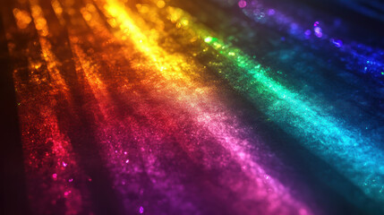 Poster - vibrant multicolored spectrum of light on a textured surface background, showcasing a dazzling displ