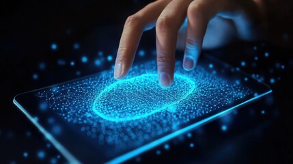 Poster - The combination of biometric security and digital tablets provides a powerful solution for data protection,