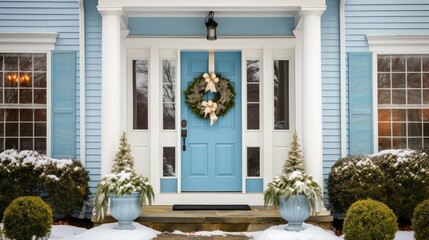 black blue front door