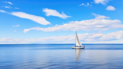 Canvas Print - sailboat blue sky ocean