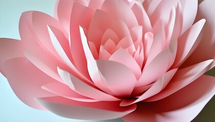 delicate pink paper flower showcasing intricate layers of soft petals