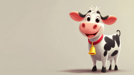 Poster - Happy Cow Cartoon.