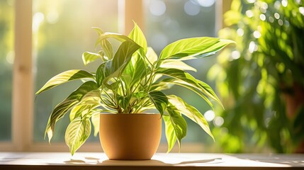 Wall Mural - vibrant house plant sunlight