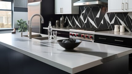 Poster - visual modern kitchen countertop