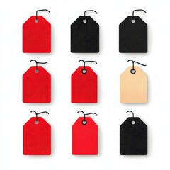 Wall Mural - minimal concept of black friday, a collection of black friday sale tags and price cuts, vector illus