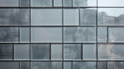 Poster - shiny gray tile wall