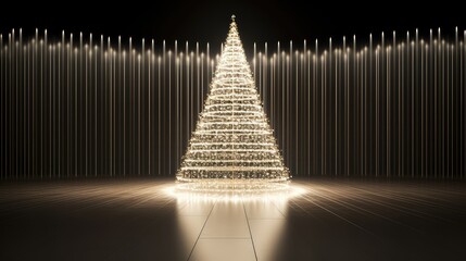 Sticker - modern christmas tree light