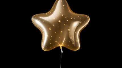 Poster - festive gold balloon transparent background