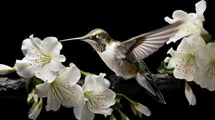 Poster - nature hummingbird on white