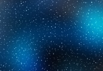 Snow night sky AI illustration.