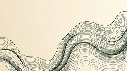Poster - Elegant abstract lines gracefully flowing on a soft background, creating a harmonious blend of art and design.