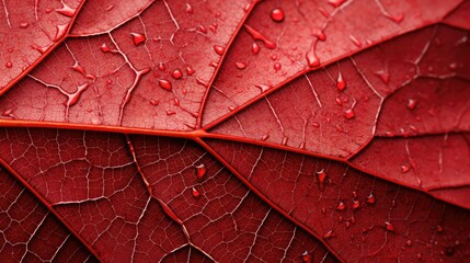 Wall Mural - nature red fall leaves