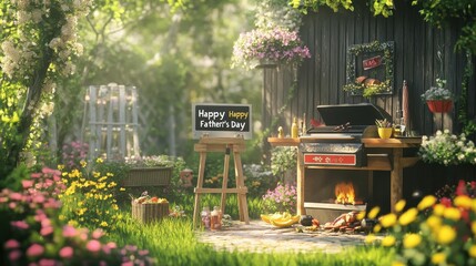 Cozy Father's Day Celebration in Charming Garden Retreat