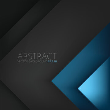 Blue graphic geometric triangle overlap vector layer background for text and message design