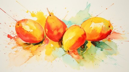 Poster - bold water color mango