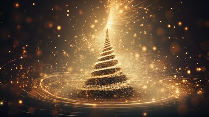 twinkling abstract christmas tree