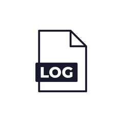 Canvas Print - Log file icon on white