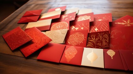 holiday red christmas card