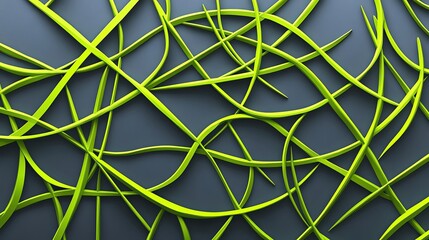 Poster - Intricate pattern of green grass blades against a dark background, showcasing nature's beauty and artistic design.