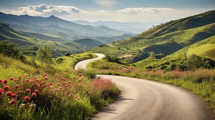 Wall Mural - picturesque twisty road