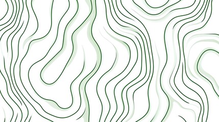 Poster - A minimalistic green line pattern on a white background, perfect for modern design or art projects, offering a fresh, stylish look.