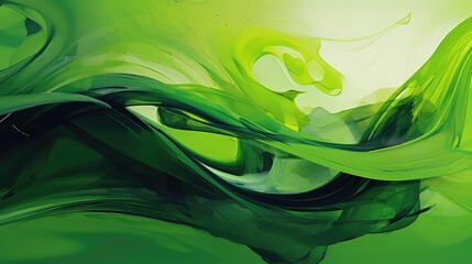 Poster - organic green graphic background