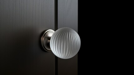 Wall Mural - finish glass door knob