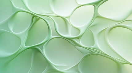 Poster - A soothing abstract background featuring soft green waves and curves, perfect for designs needing calm and elegance.
