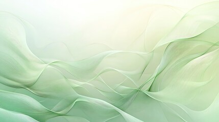 Poster - A serene abstract background featuring flowing green waves, perfect for conveying tranquility and freshness in designs.