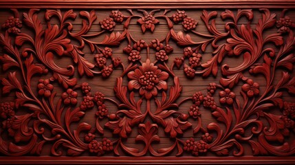 Poster - craftsmanship red wood background