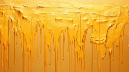 Poster - dripping gold paint strokes