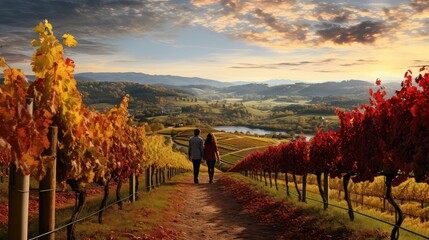 Wall Mural - stroll wine fall