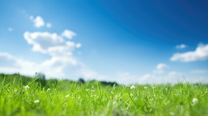 Canvas Print - grass green background spring background