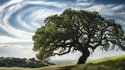 Wall Mural - majestic trees wind