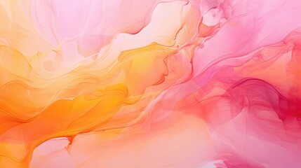 Poster - swirls pink orange background