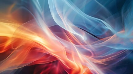 Abstract Wavy Background with Blue and Orange Hues