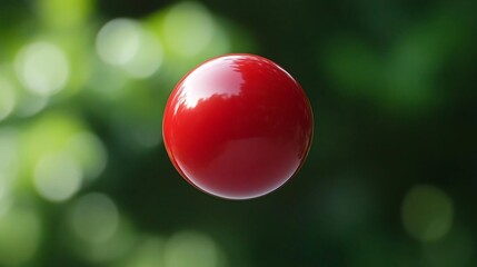 Sticker - Red Sphere Abstract Background with Green Bokeh