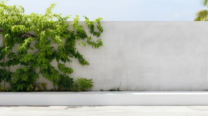 Canvas Print - contrast white concrete wall