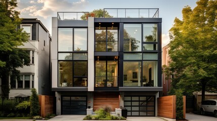 Wall Mural - minimalist washington dc house