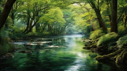 Wall Mural - river beautiful water