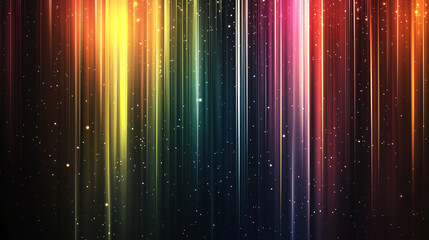 Aufkleber - Mesmerizing abstract background with vibrant vertical stripes and twinkling particles scattered throughout