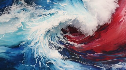 Poster - whirlpool swirl red white blue