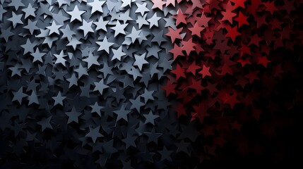 Wall Mural - Abstract Background with Black and Red Stars