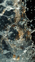 Canvas Print - Water Splash: Abstract Macro Photography