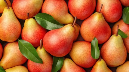 Seamless background of fresh pear