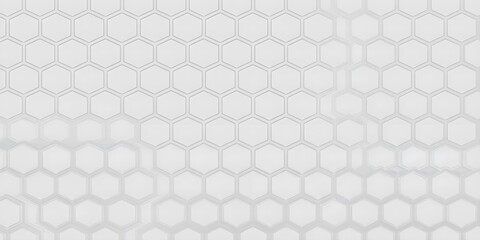 Sticker - White Hexagon Pattern Background